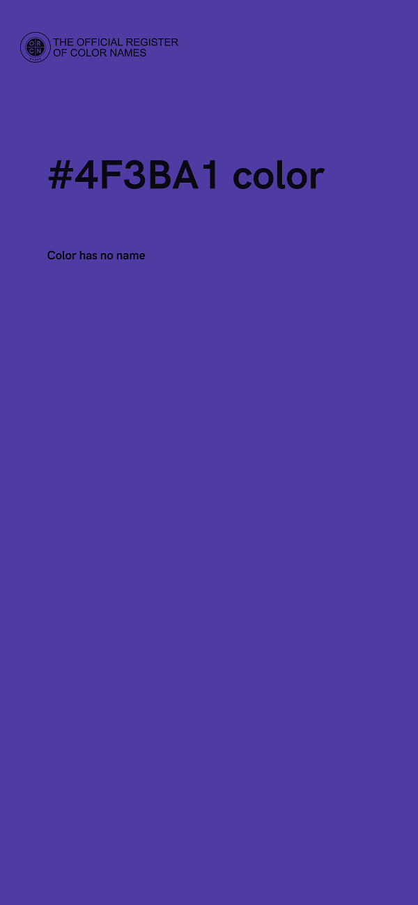 #4F3BA1 color image
