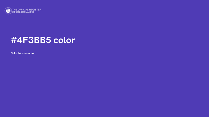 #4F3BB5 color image