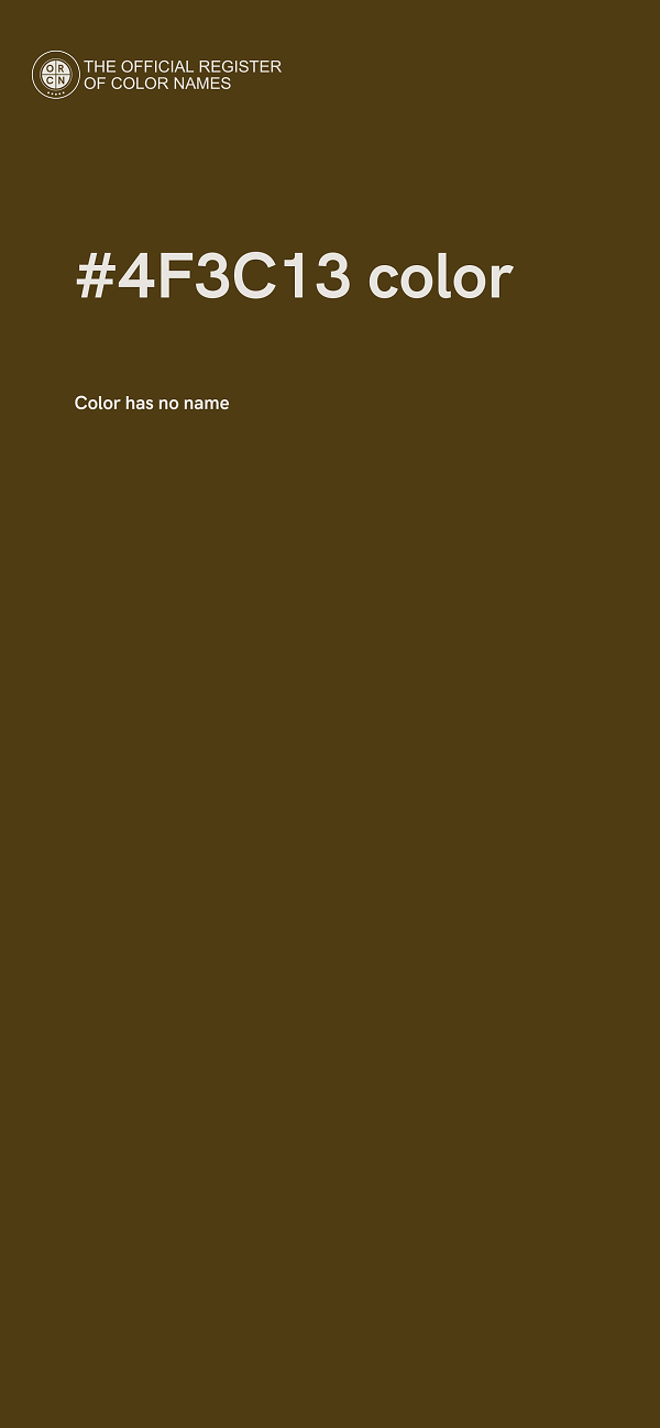 #4F3C13 color image