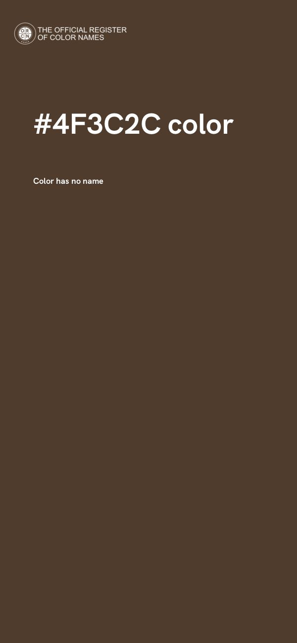 #4F3C2C color image