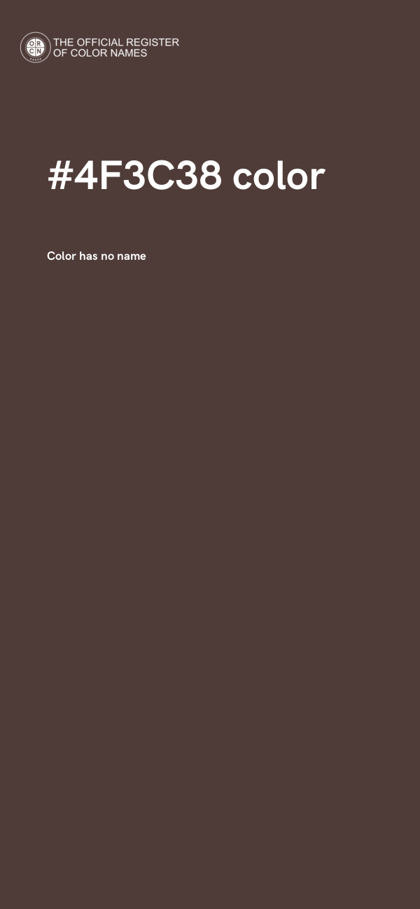 #4F3C38 color image