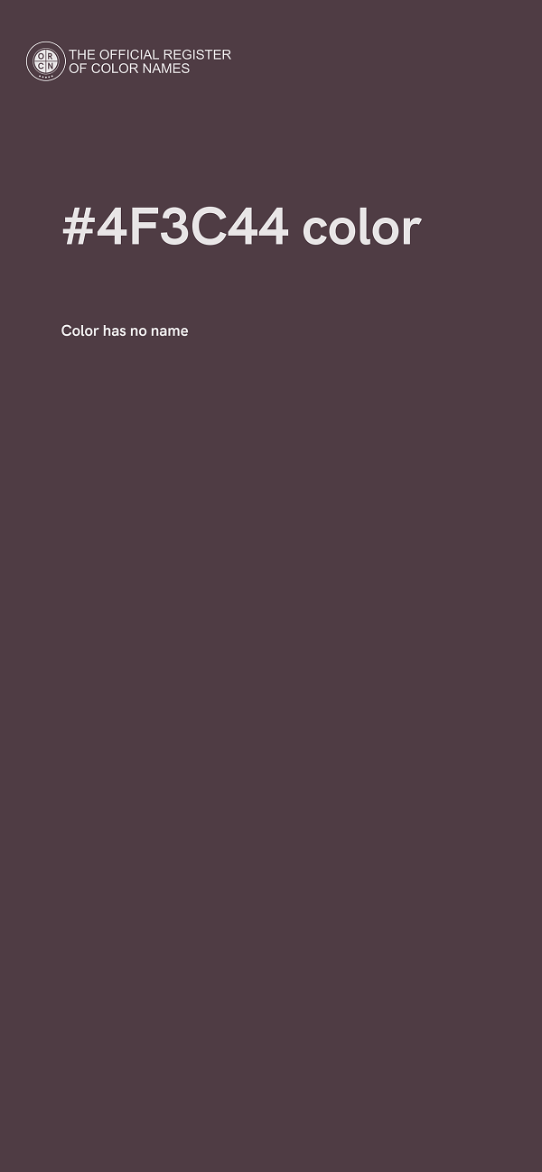#4F3C44 color image
