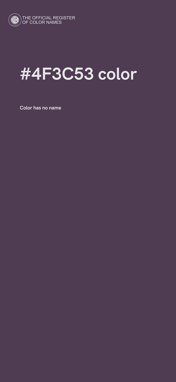 #4F3C53 color image