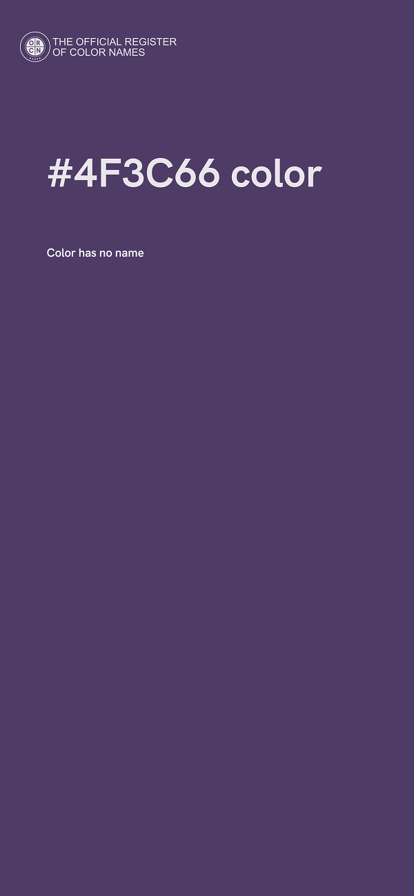 #4F3C66 color image