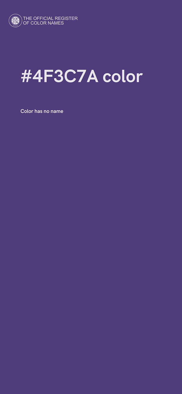 #4F3C7A color image