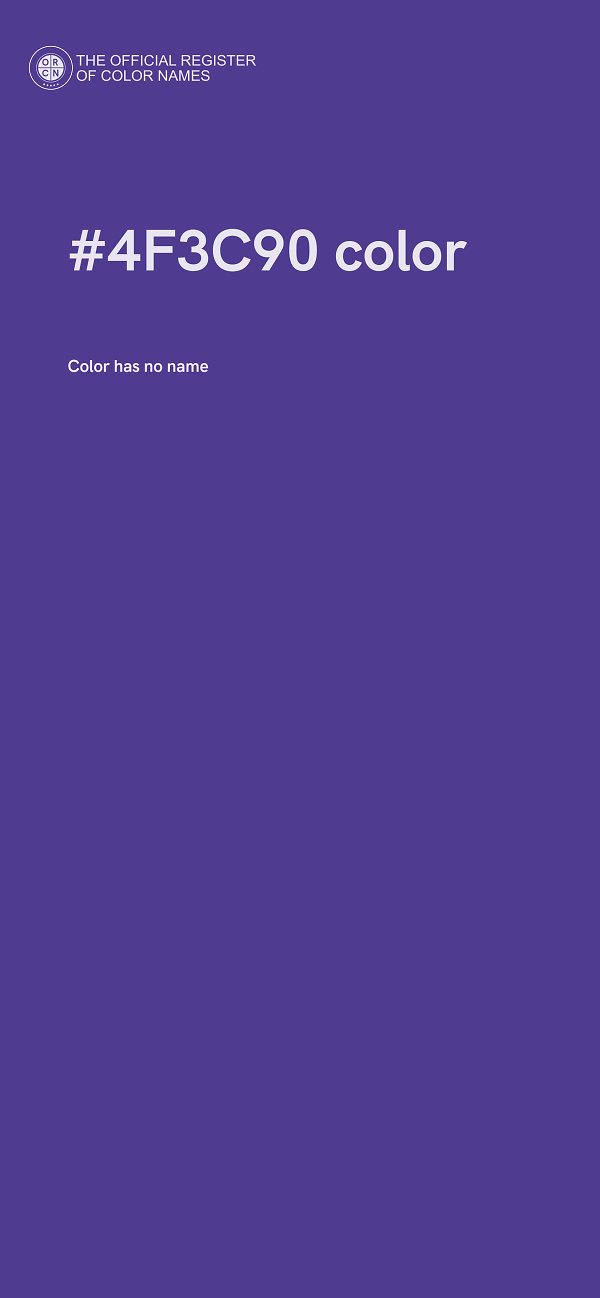 #4F3C90 color image