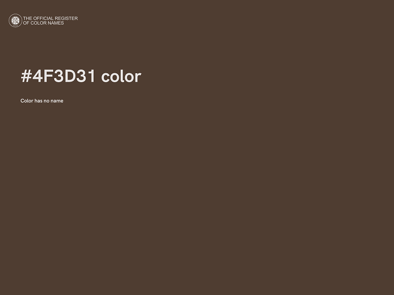 #4F3D31 color image