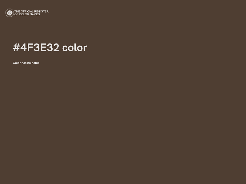 #4F3E32 color image