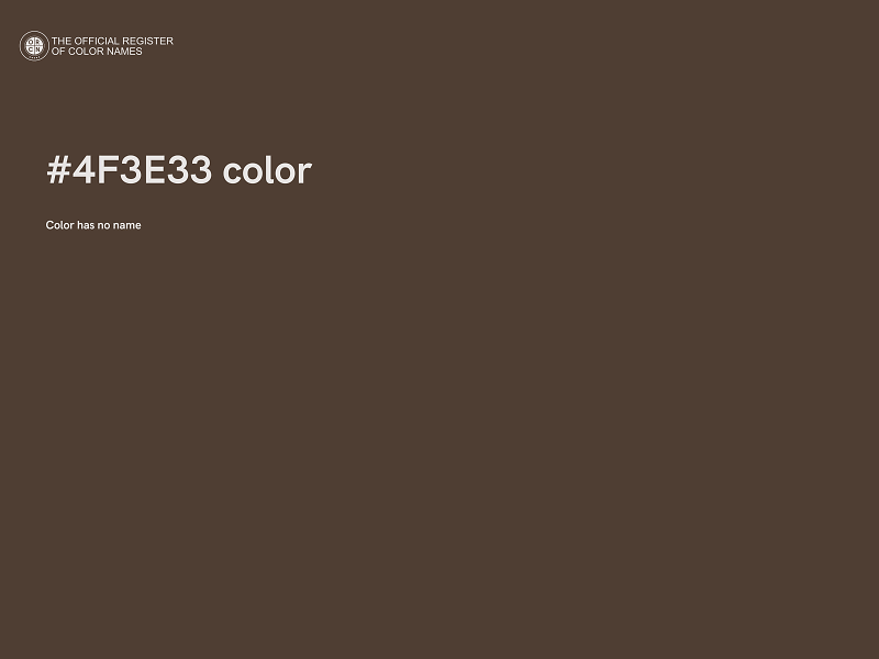 #4F3E33 color image