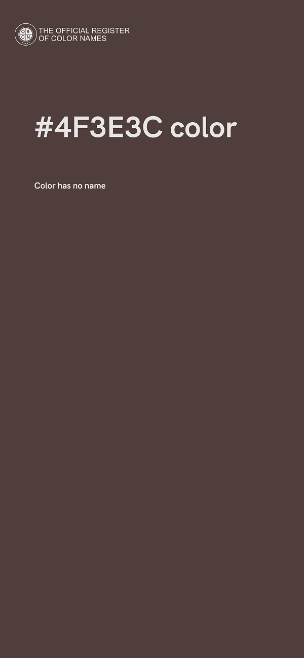 #4F3E3C color image