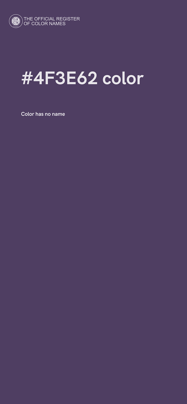 #4F3E62 color image