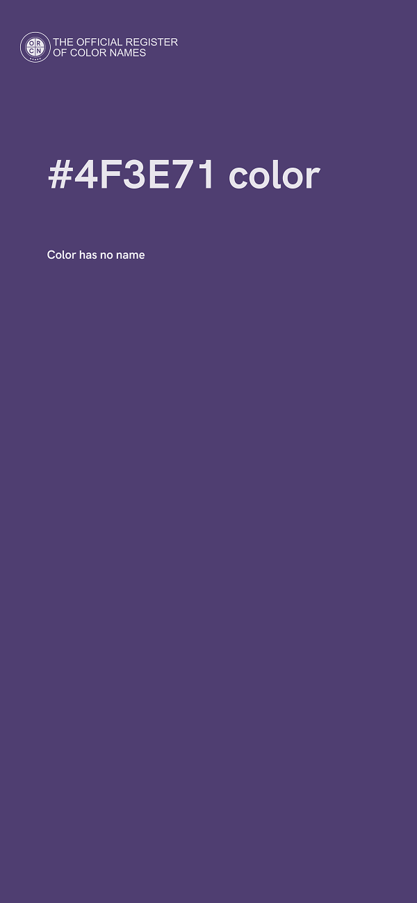 #4F3E71 color image