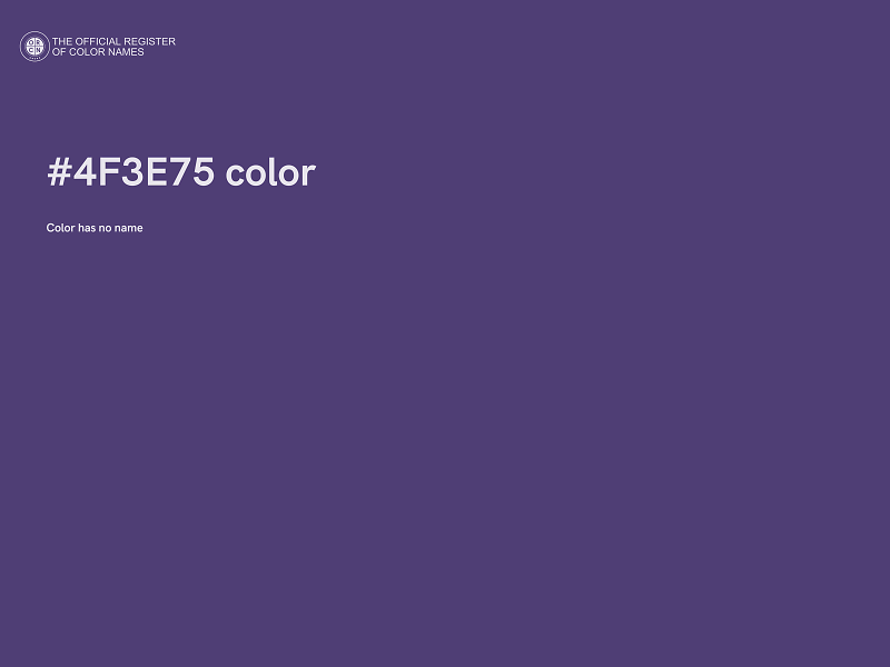 #4F3E75 color image