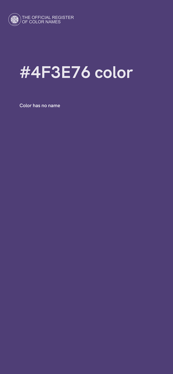 #4F3E76 color image