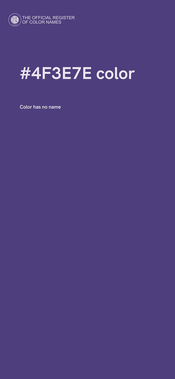 #4F3E7E color image