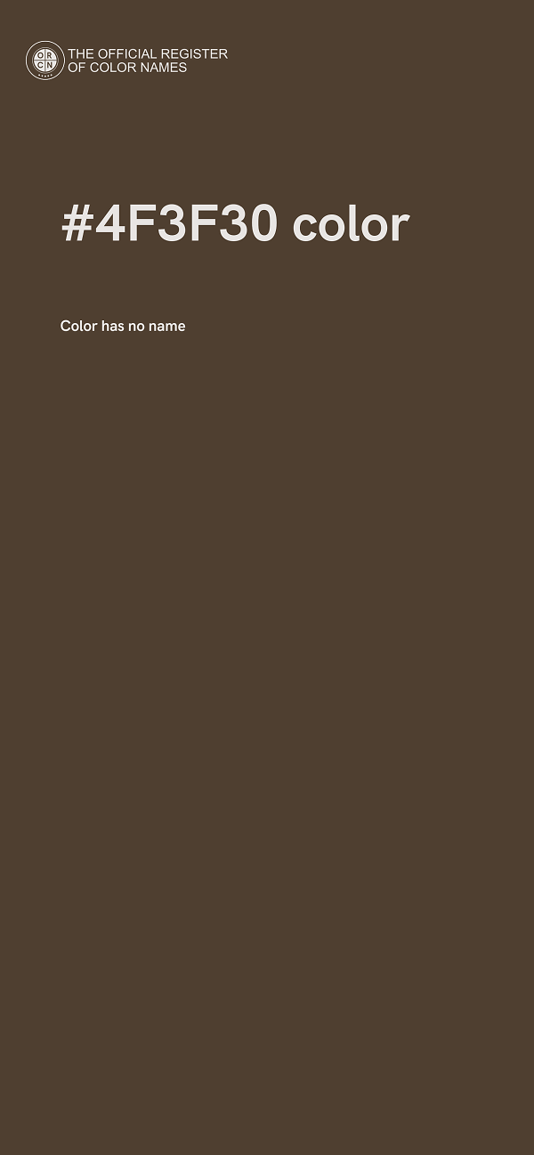 #4F3F30 color image