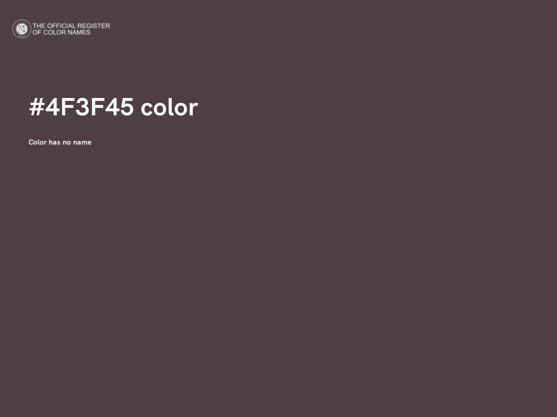 #4F3F45 color image