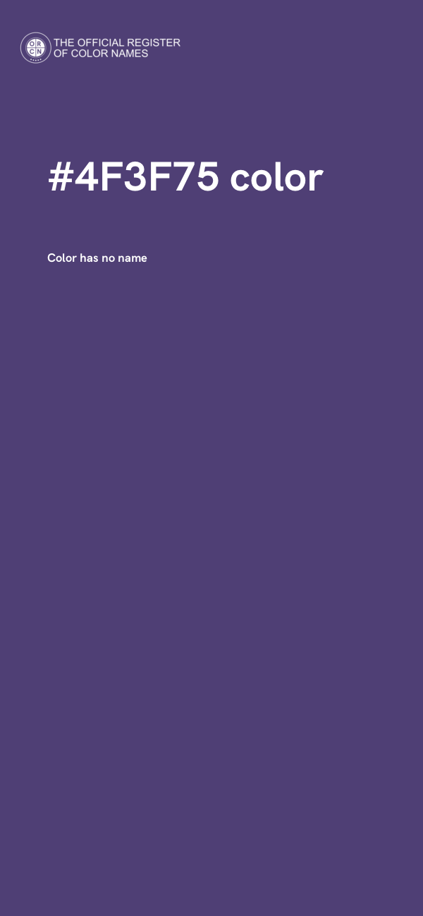 #4F3F75 color image