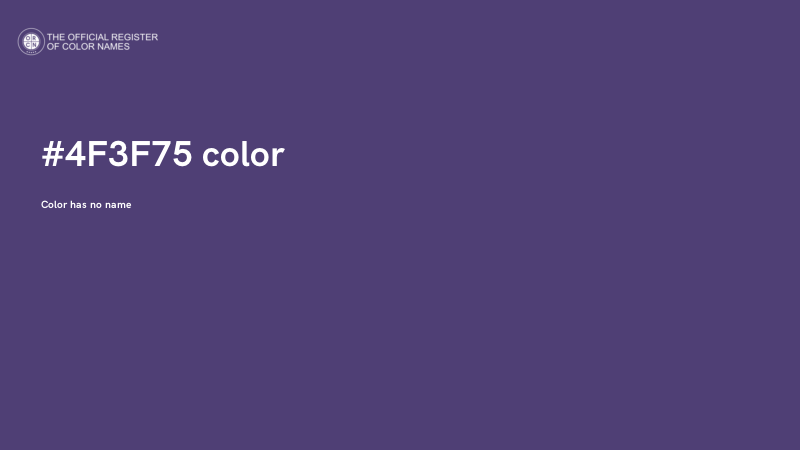 #4F3F75 color image