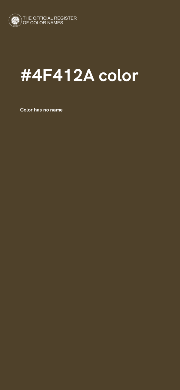 #4F412A color image