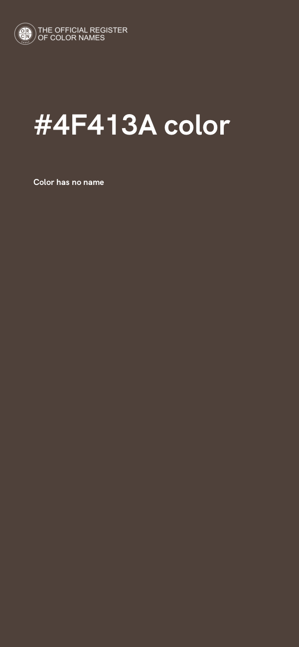 #4F413A color image