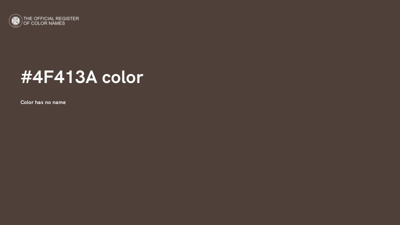 #4F413A color image
