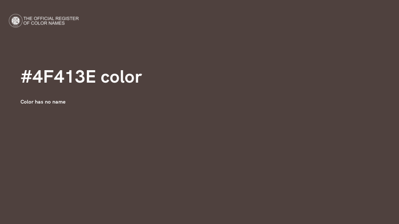 #4F413E color image