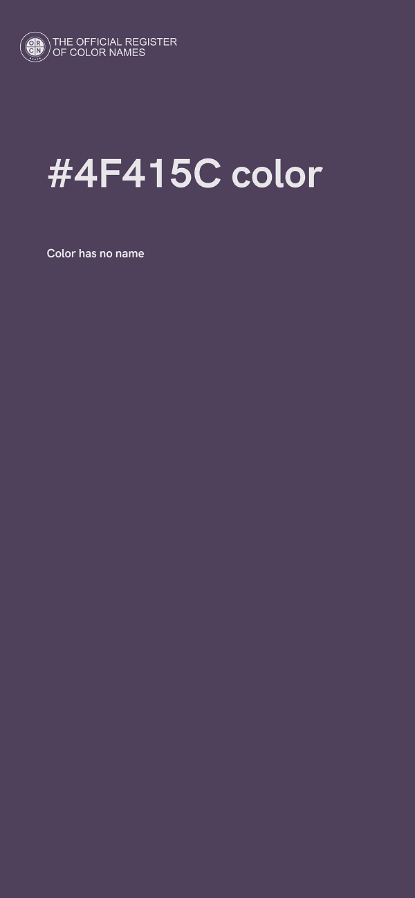 #4F415C color image