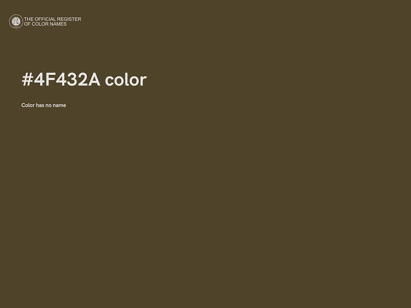 #4F432A color image