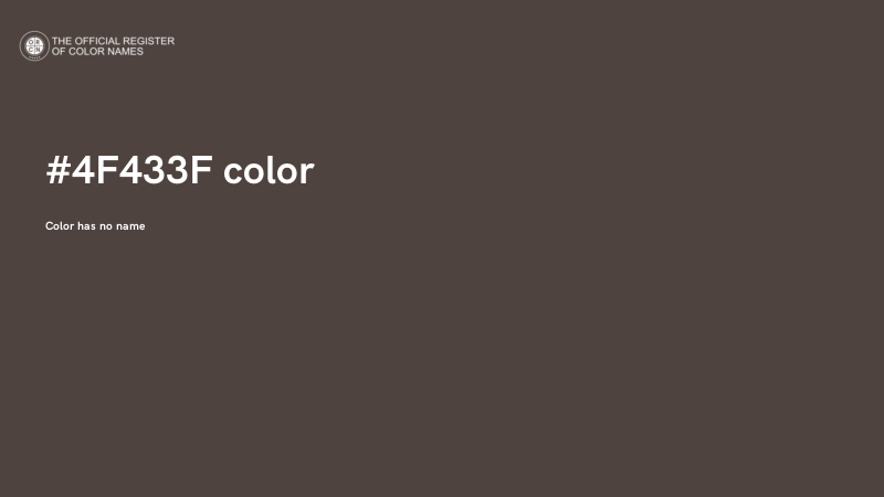 #4F433F color image