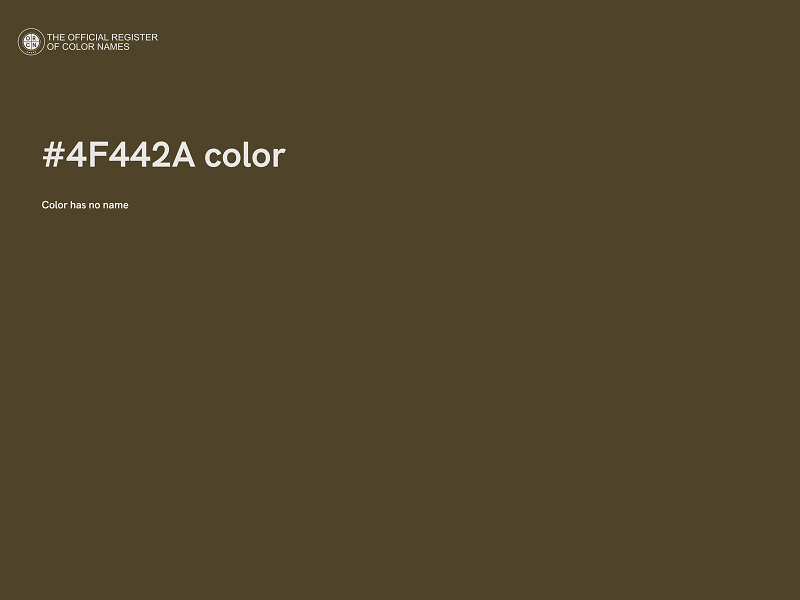 #4F442A color image