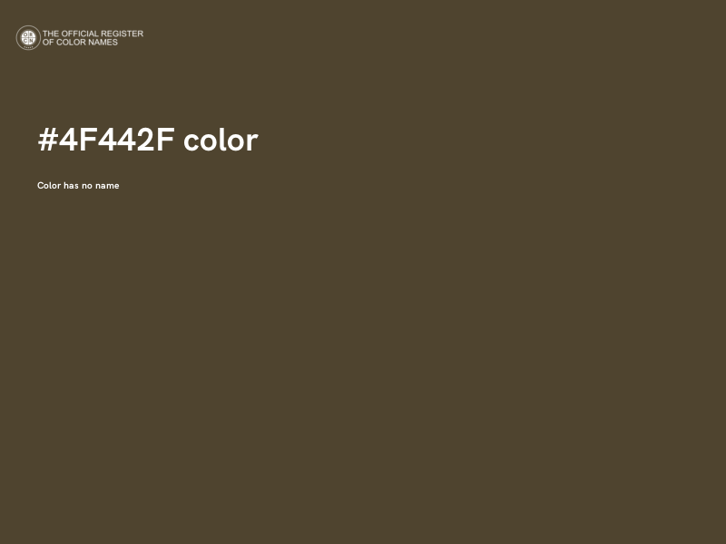 #4F442F color image