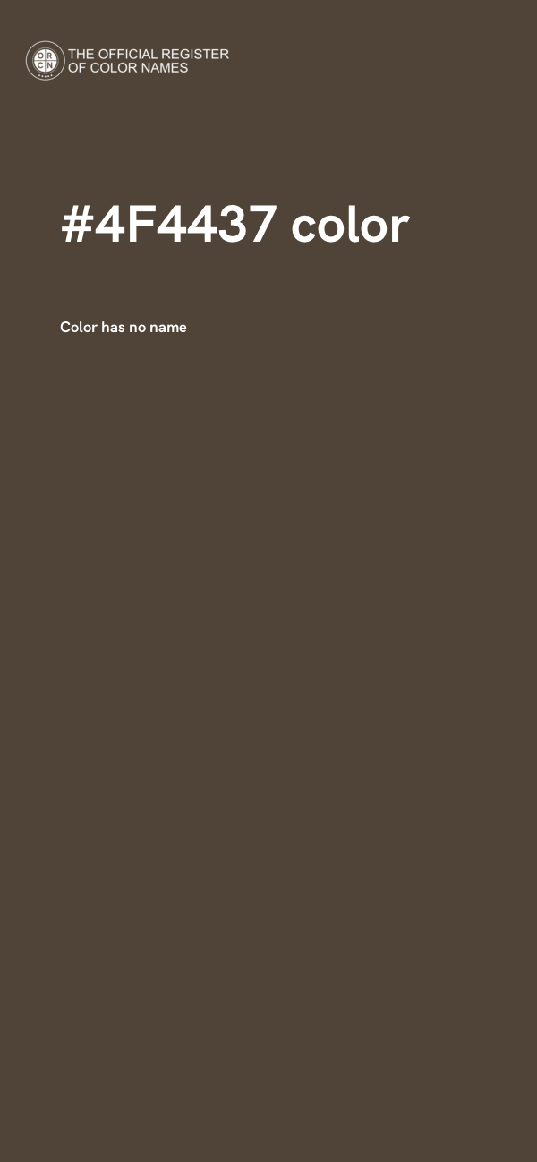 #4F4437 color image
