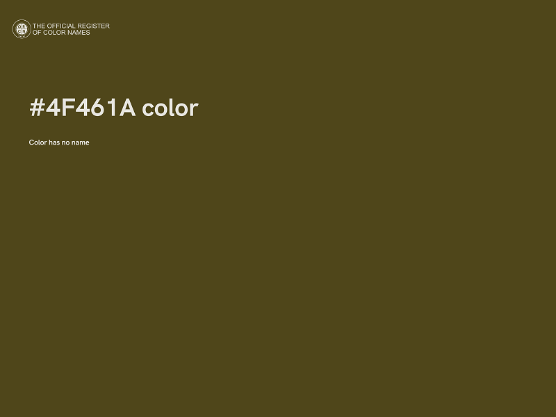 #4F461A color image