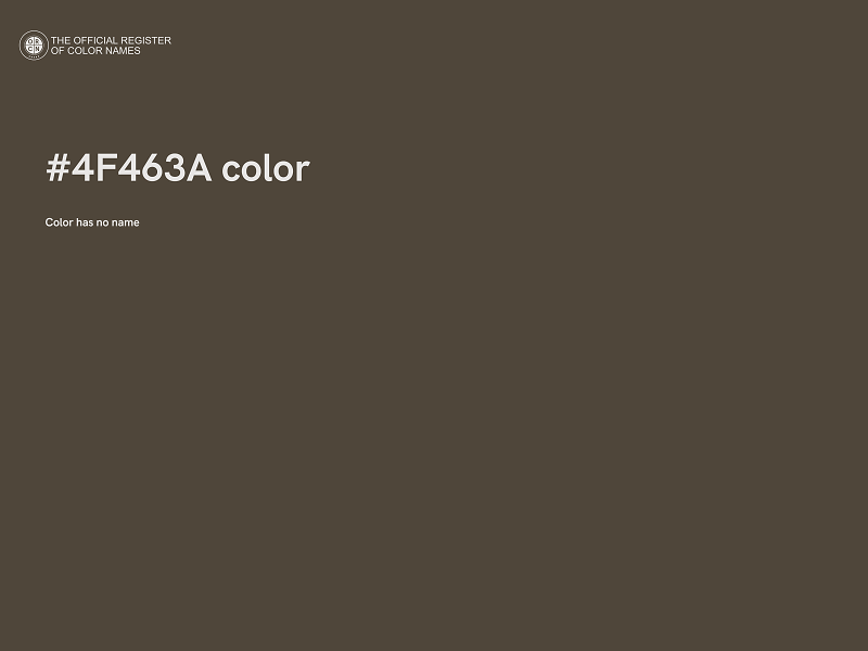 #4F463A color image