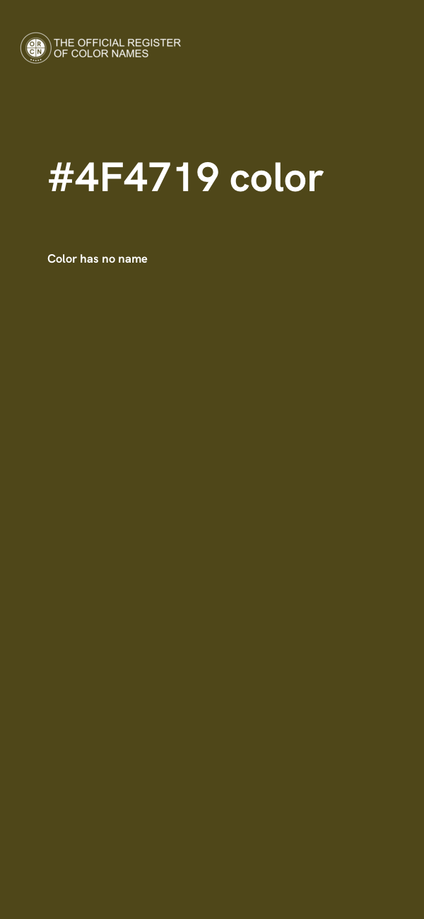 #4F4719 color image