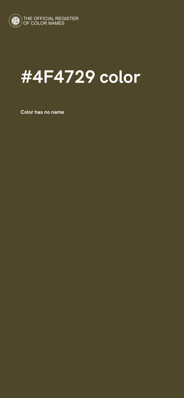 #4F4729 color image