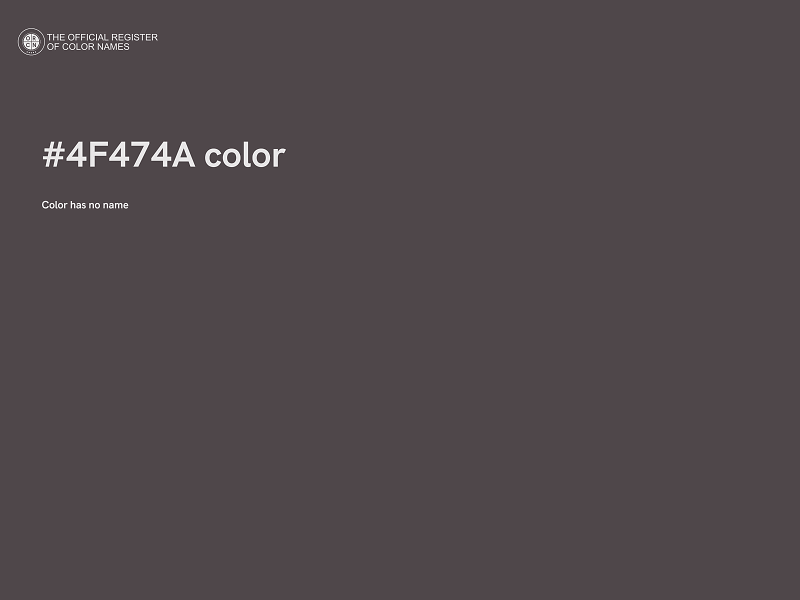 #4F474A color image
