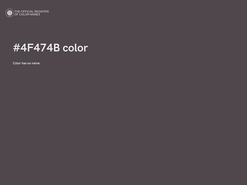 #4F474B color image