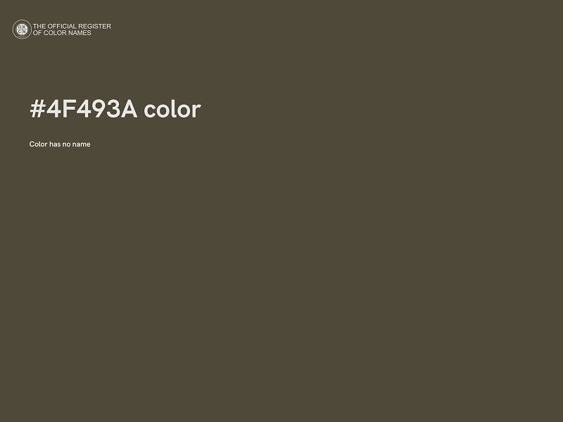 #4F493A color image