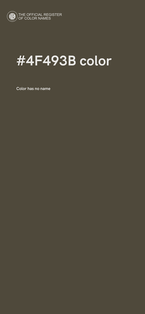 #4F493B color image