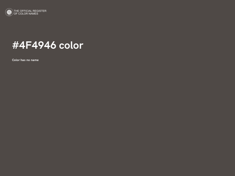 #4F4946 color image