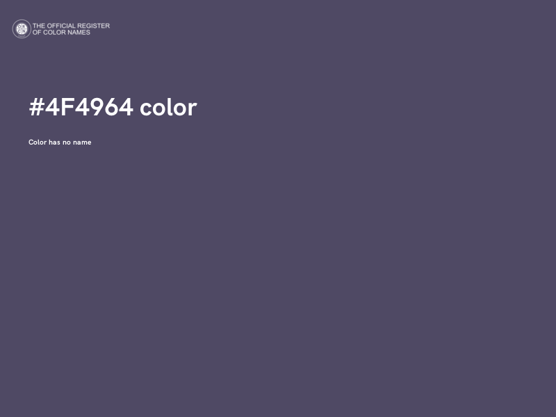 #4F4964 color image