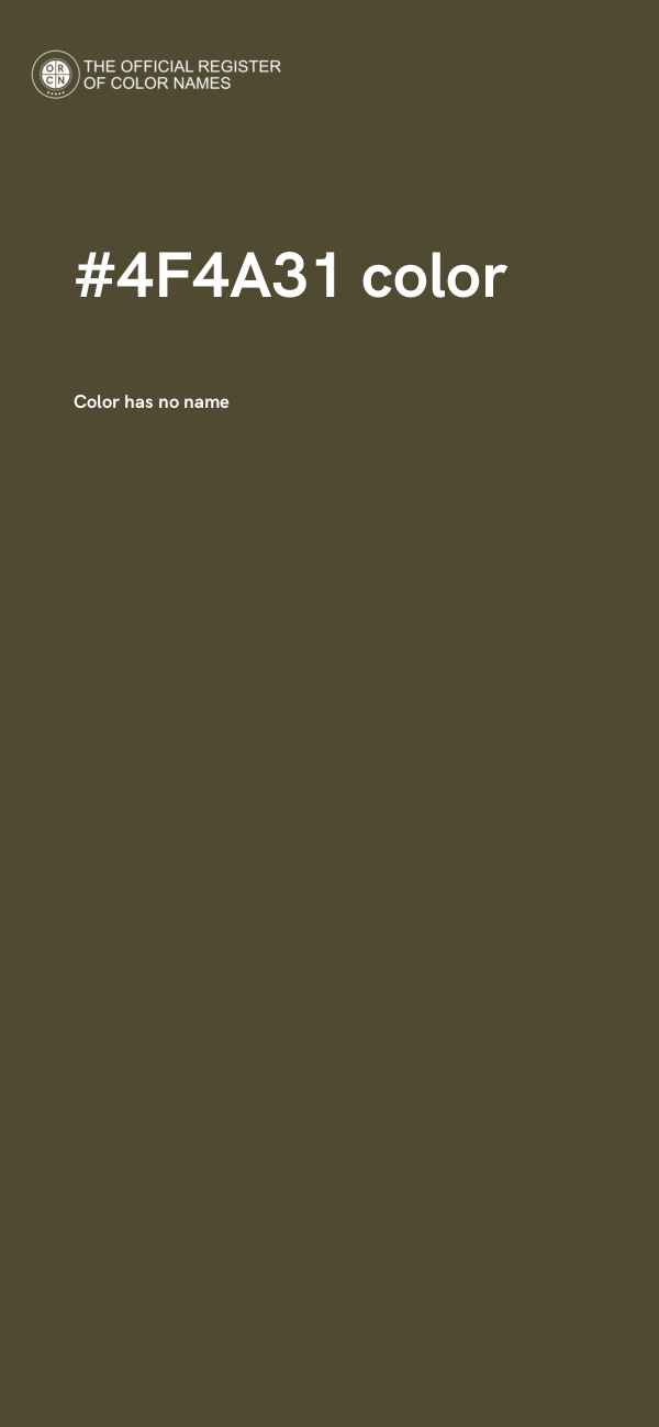 #4F4A31 color image