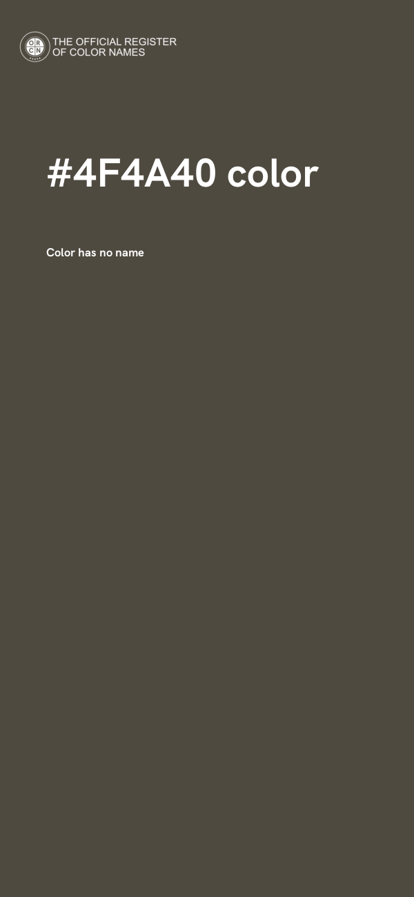 #4F4A40 color image