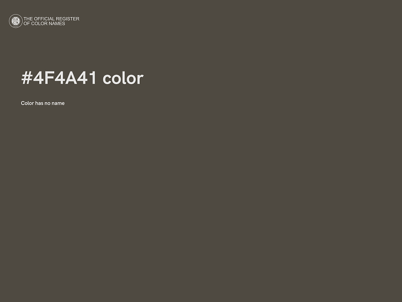 #4F4A41 color image