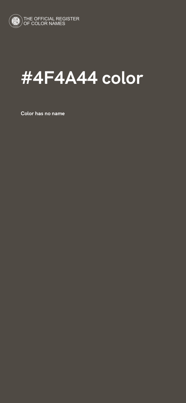 #4F4A44 color image