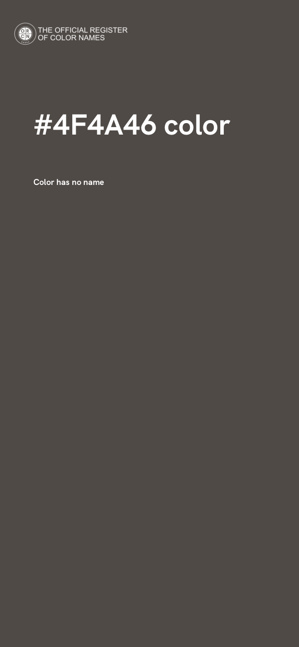 #4F4A46 color image