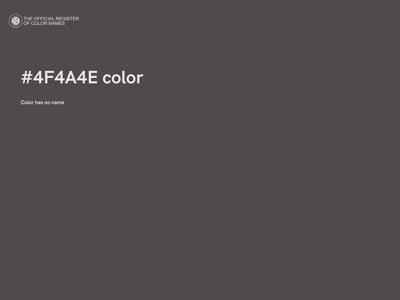 #4F4A4E color image