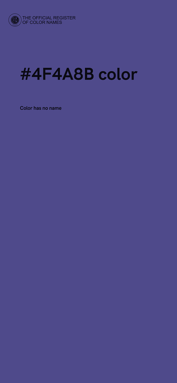 #4F4A8B color image